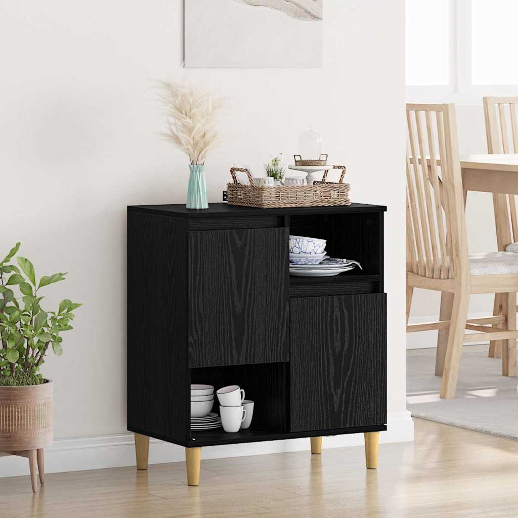 vidaXL Bufet Stejar negru 35 x 60 x 70 cm Lemn compozit