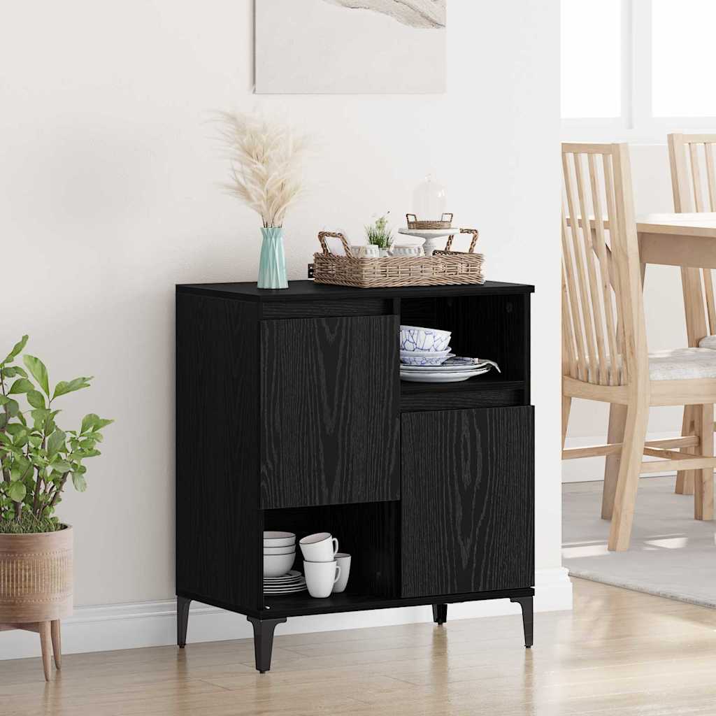 vidaXL Bufet Stejar negru 60 x 35 x 70 cm Lemn compozit