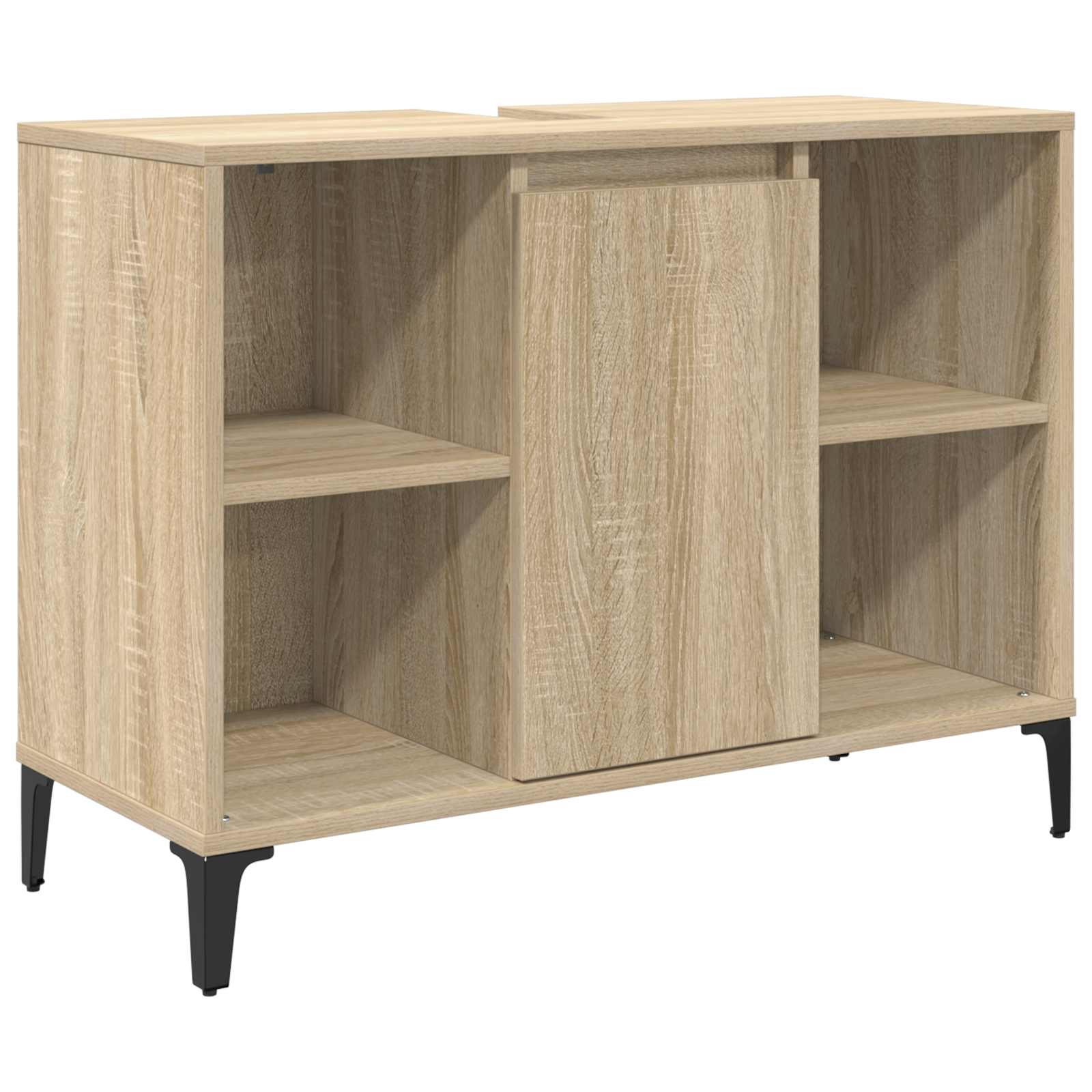 Omarica za umivalnik s polico Sonoma hrast 80 x 33 x 60 cm - slika 2