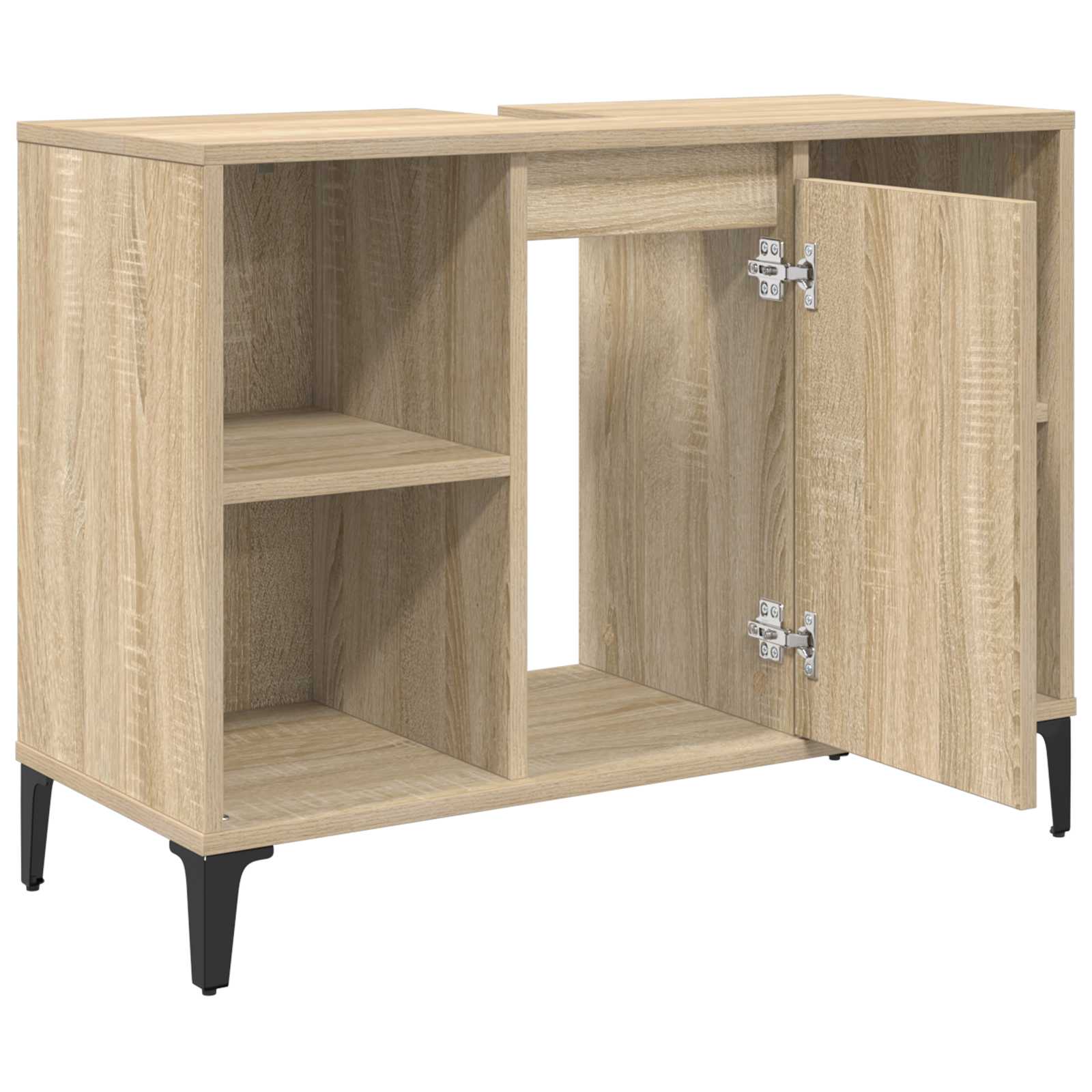 Omarica za umivalnik s polico Sonoma hrast 80 x 33 x 60 cm - slika 5