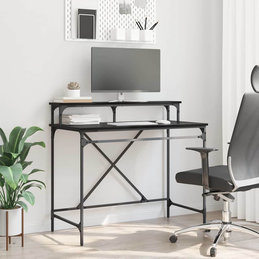 Mese - Birou Stejar Negru 100 x 50 x 90 cm Lemn compozit