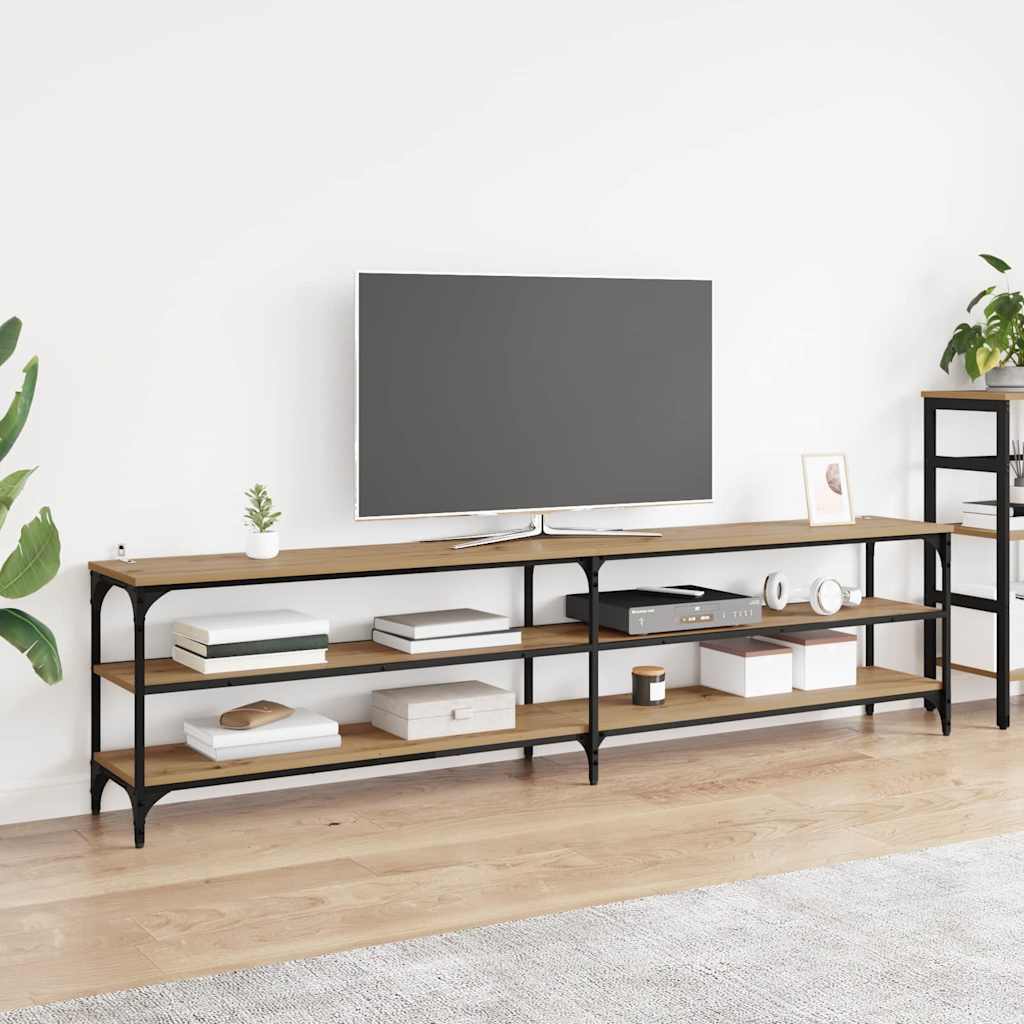 vidaXL Cabinet TV Stejar Artizanal 200 x 30 x 50 cm