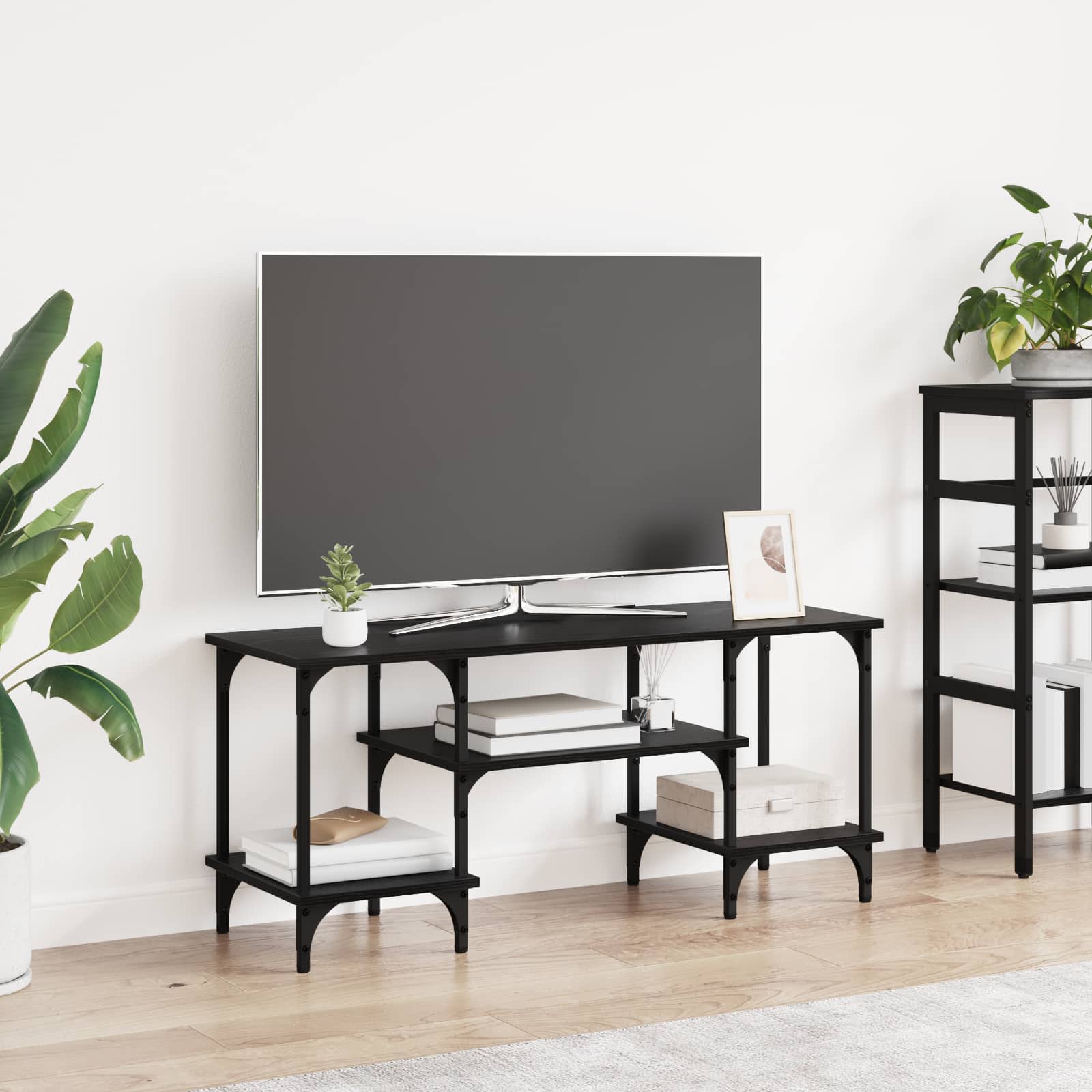 vidaXL Cabinet TV Stejar Negru 102 x 35 x 45,5 cm