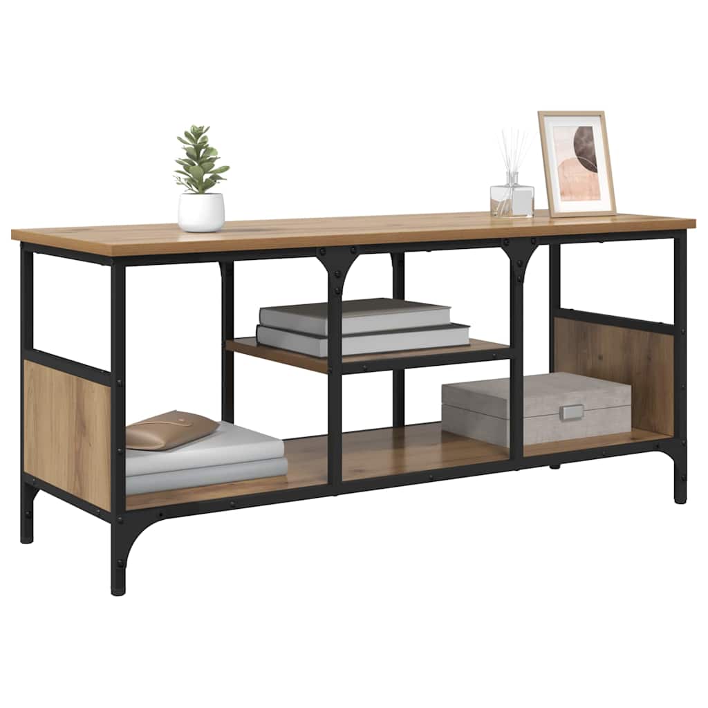 vidaXL TV-kast Artisan Eiken 100 x 35 x 45 cm Gemonteerd hout en ijzer