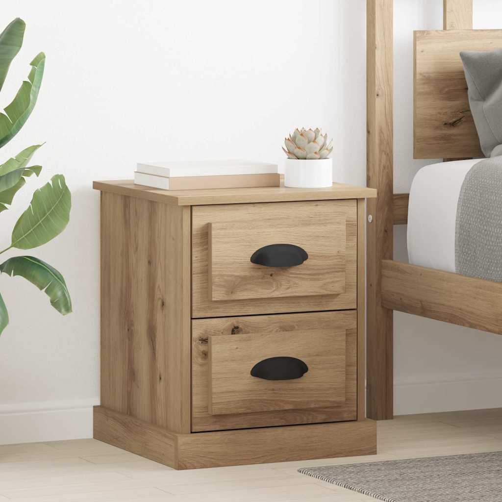 vidaXL Dulap de noapte cu sertar stejar artizanal 39 x 39 x 47.5 cm