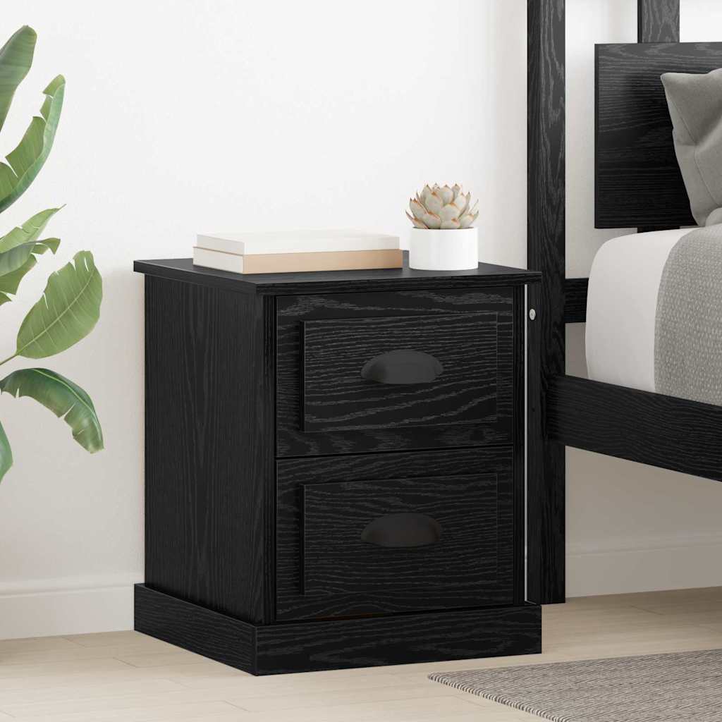 vidaXL Dulap de noapte Stejar negru 39 x 39 x 47.5 cm Lemn compozit