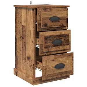 Noční skříňka Staré dřevo 39 x 39 x 67,5 cm kompozitní dřevo - obrázek 5