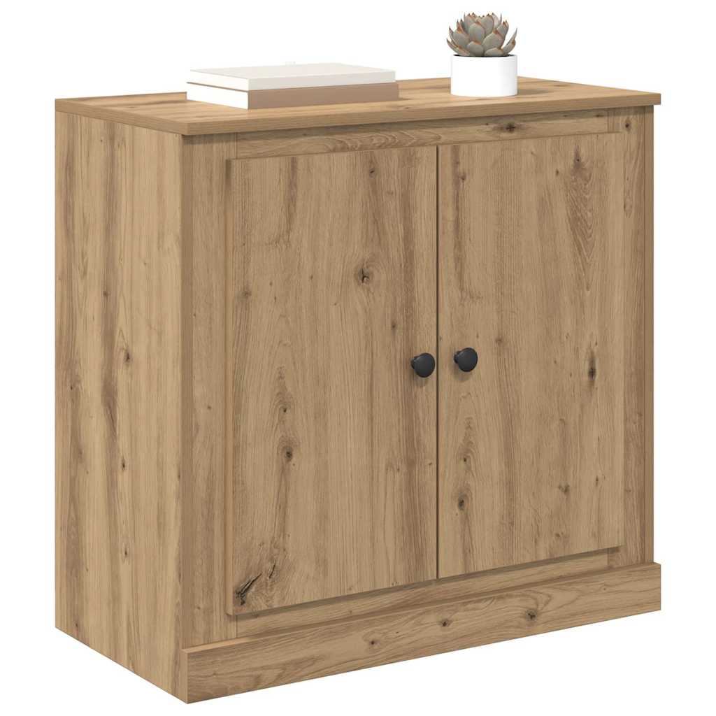 vidaXL Dressoir Artisan Eiken 70 x 35,5 x 67,5 cm Bewerkt hout