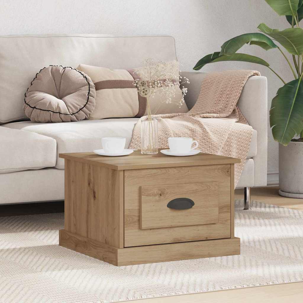 vidaXL Masă de cafea stejar artizanal 50 x 50 x 35 cm Lemn compozit