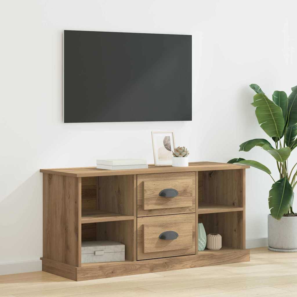 vidaXL Cabinet TV Stejar Artizanal 99,5 x 35,5 x 48 cm Lemn compozit