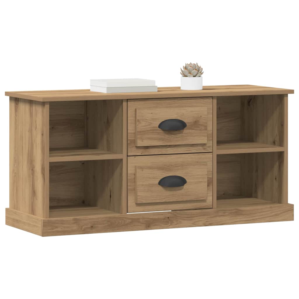 vidaXL TV-kast met lade Artisan Eiken 99,5 x 35,5 x 48 cm Bewerkt hout