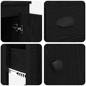 Vysoký bufet Černý dub 60 x 35,5 x 103,5 cm kompozitní dřevo - obrázek 9