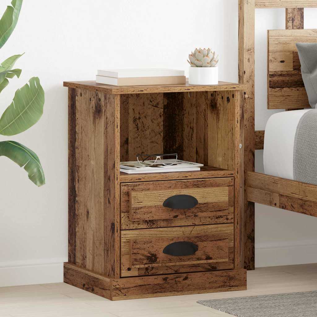 vidaXL Dulap de noapte Lemn vechi 43 x 36 x 60 cm Lemn compozit