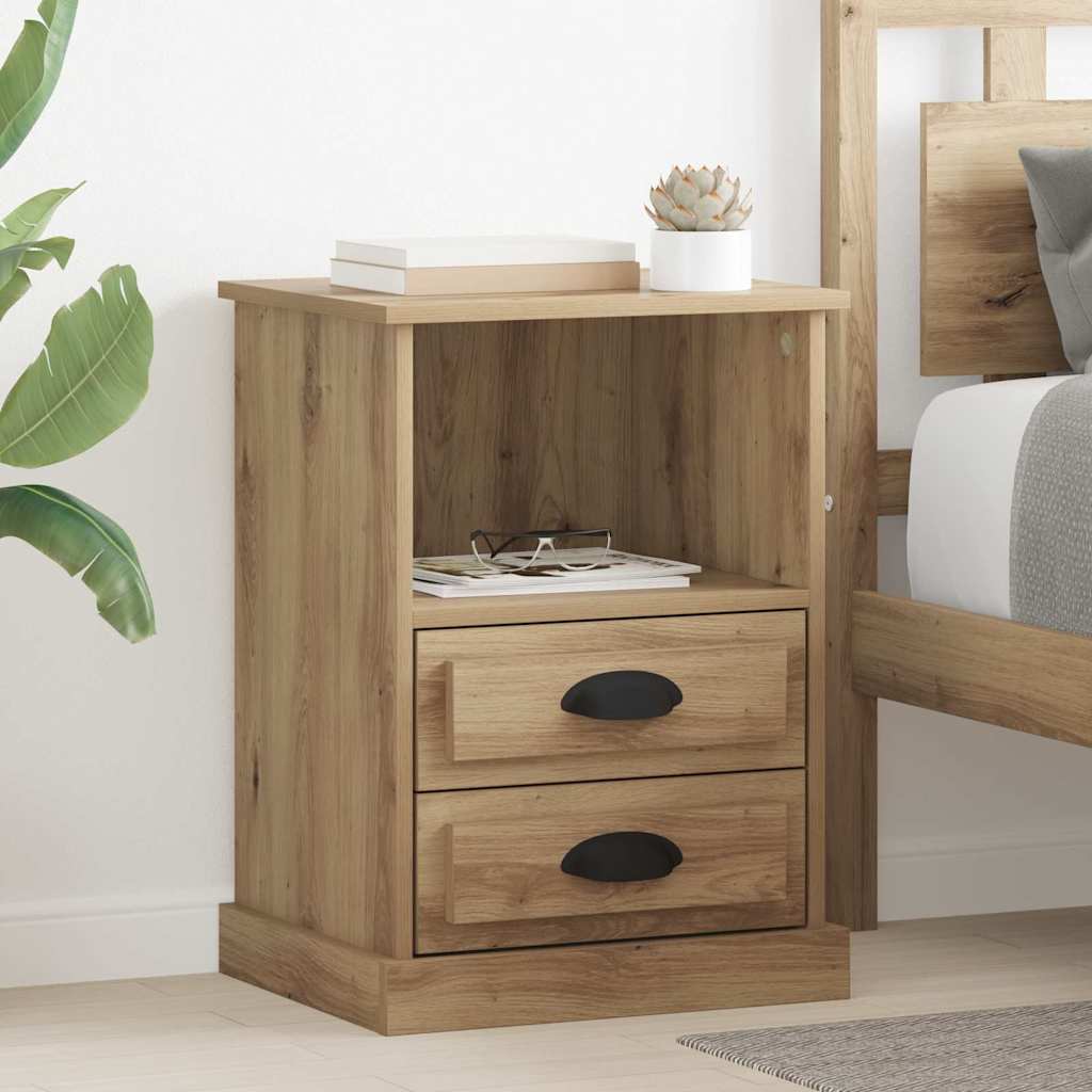 vidaXL Dulap de noapte stejar artizanal 43 x 36 x 60 cm Lemn compozit