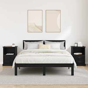 Noční skříňka 2 pcs Černý dub 36 x 43 x 60 cm kompozitní dřevo - obrázek 4
