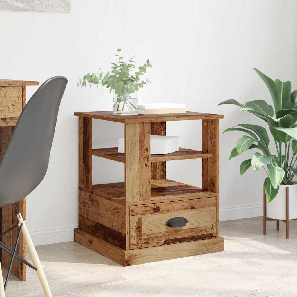 vidaXL Dulap de noapte Lemn vechi 50 x 50 x 60 cm Lemn compozit