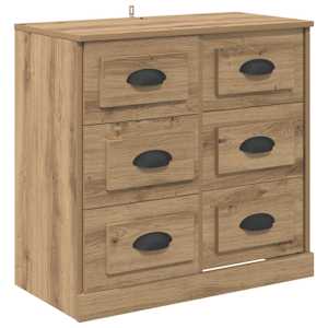 Servírovací skříň Artisanový dub 70 x 35,5 x 67,5 cm - obrázek 2