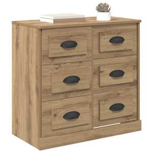 Servírovací skříň Artisanový dub 70 x 35,5 x 67,5 cm - obrázek 3