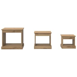 Konferenční stolek 3 pcs Artisanový dub 48 x 45 x 45 cm - obrázek 5