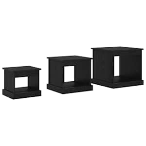 Konferenční stolek 3 pcs Černý dub kompozitní dřevo - obrázek 7