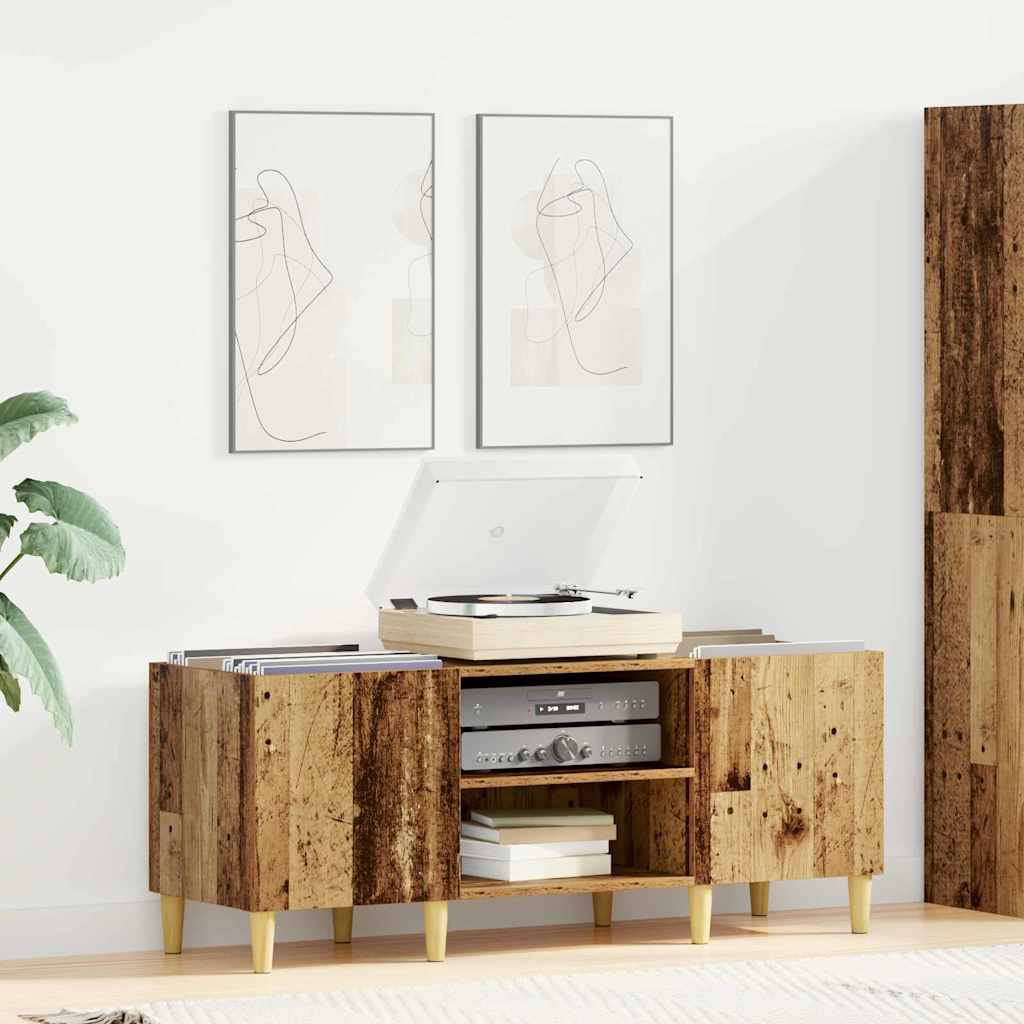vidaXL Dulap pentru discuri de vinil Lemn Vechi 121 x 38 x 48 cm
