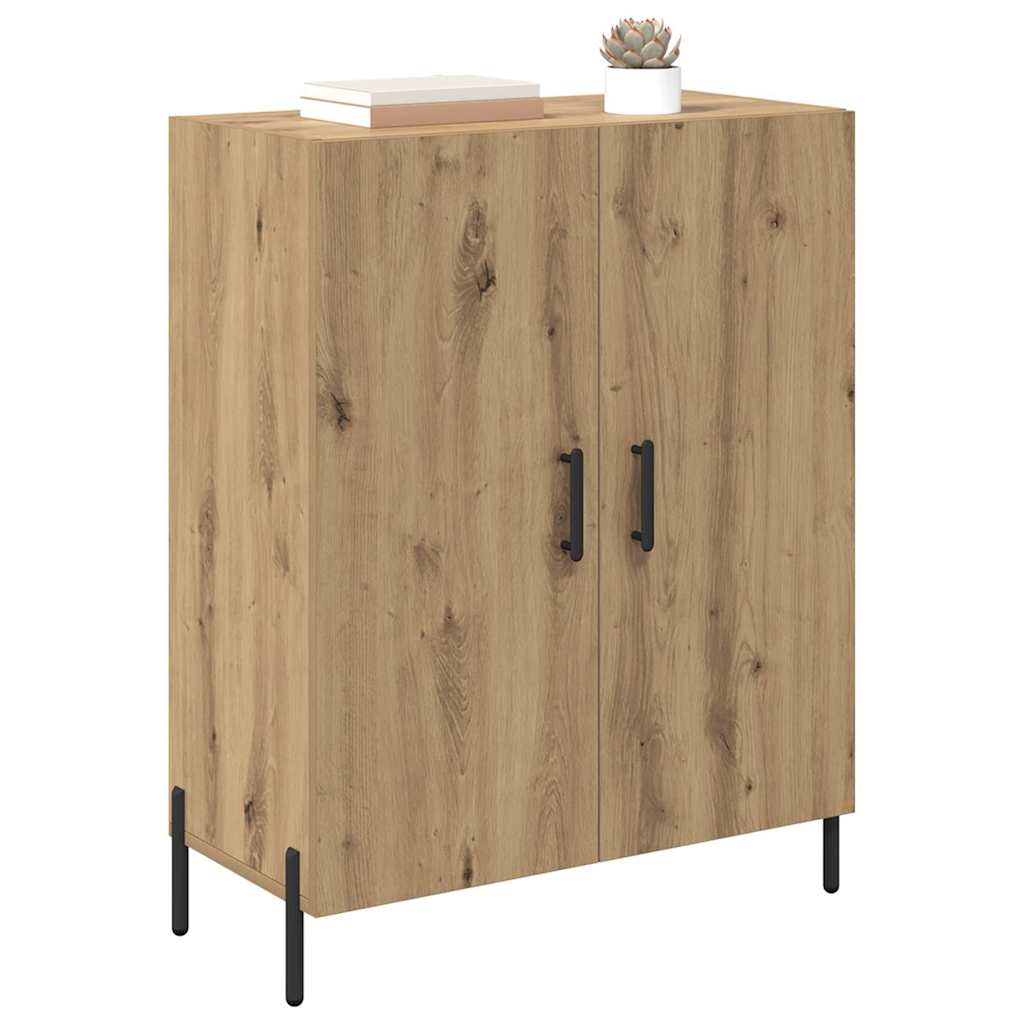 vidaXL Dressoir Artisan Eiken 69,5 x 34 x 90 cm Bewerkt hout