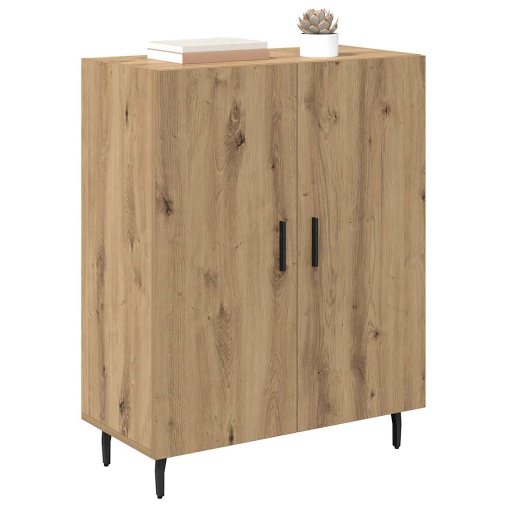 vidaXL Dressoir Artisan Eiken 69,5 x 34 x 90 cm Bewerkt hout