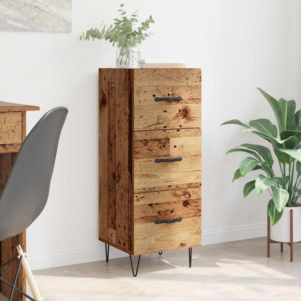 vidaXL Bufet cu sertar Lemn vechi 34 x 34.5 x 90 cm Lemn compozit