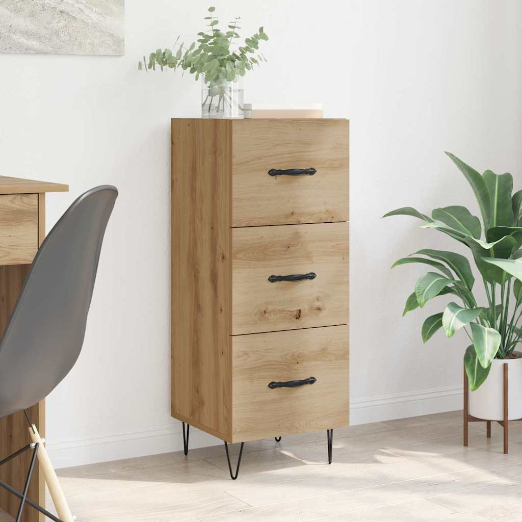 vidaXL Bufet stejar artizanal 34 x 34.5 x 90 cm Lemn compozit