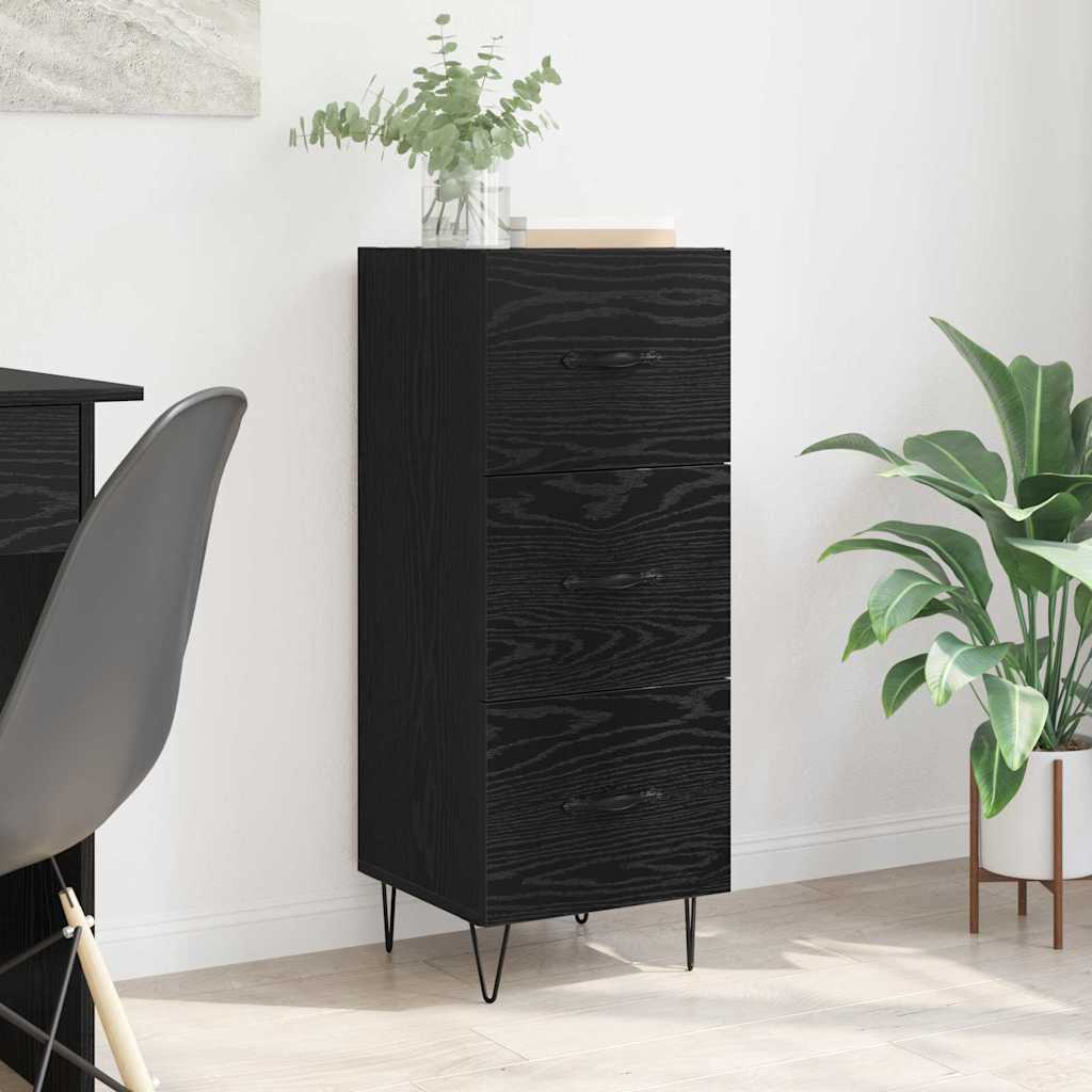 vidaXL Bufet cu sertar Stejar negru 34 x 34.5 x 90 cm Lemn compozit