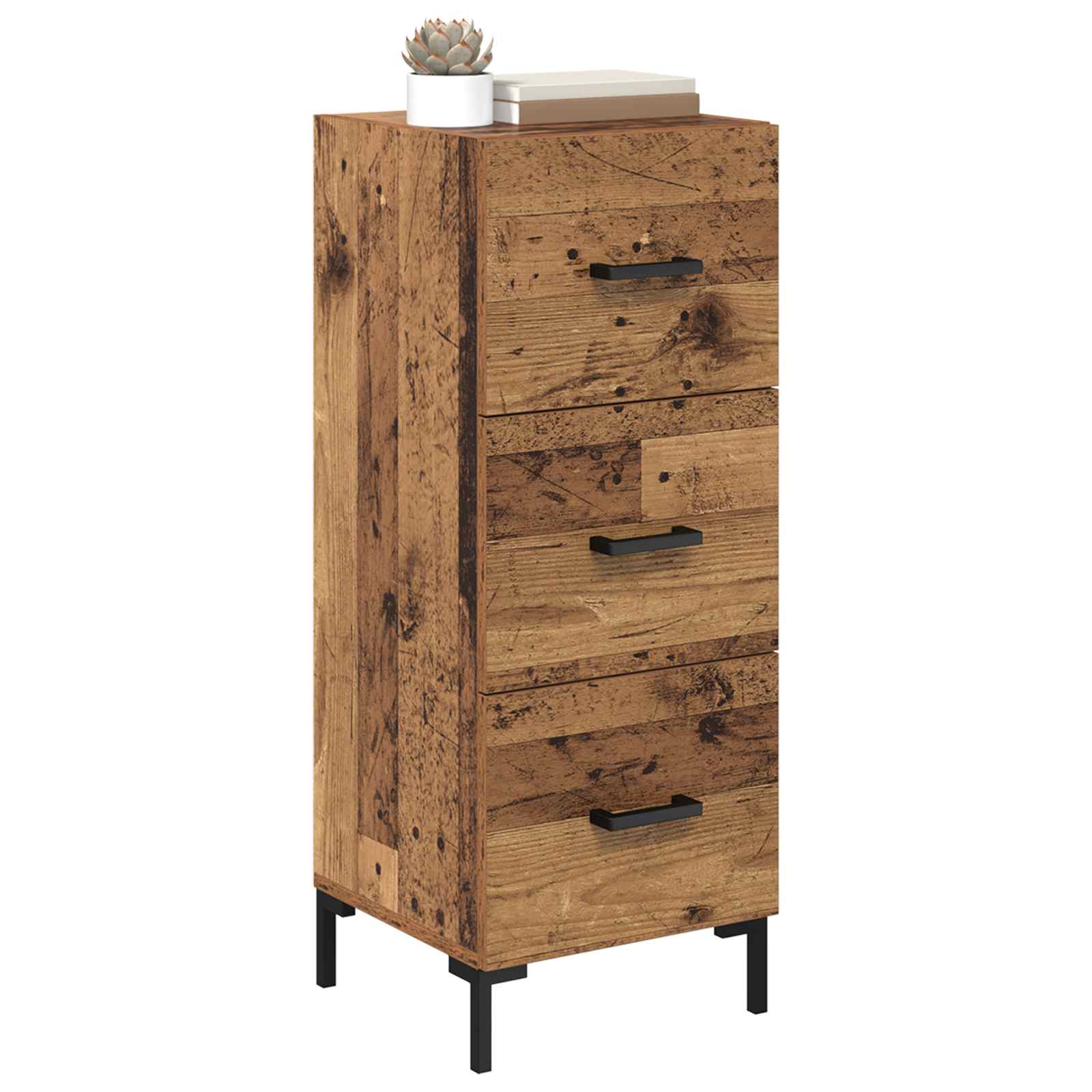 Servírovací skříň se zásuvkou Staré dřevo 34,5 x 34 x 90 cm - obrázek 3