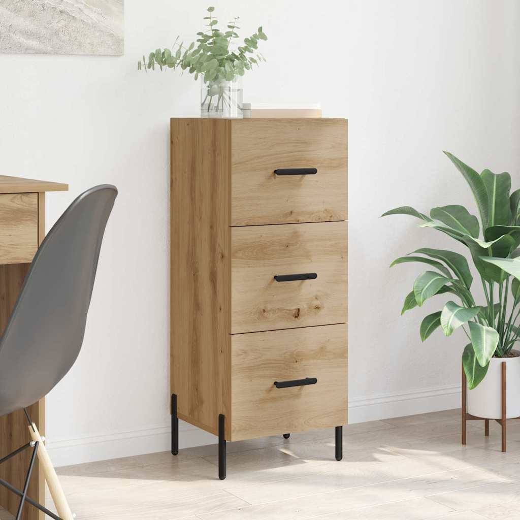 vidaXL Bufet stejar artizanal 34 x 34.5 x 90 cm Lemn compozit