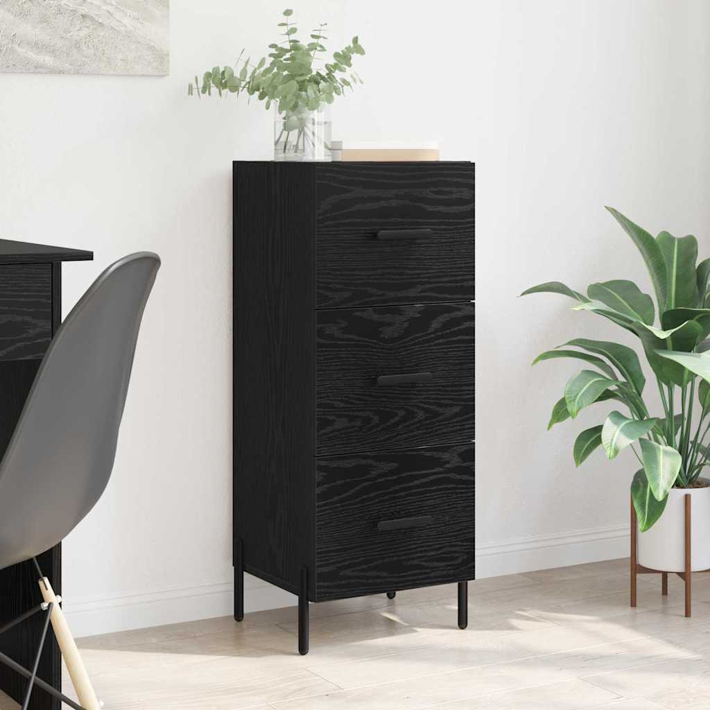 vidaXL Bufet cu sertar Stejar negru 34 x 34.5 x 90 cm Lemn compozit