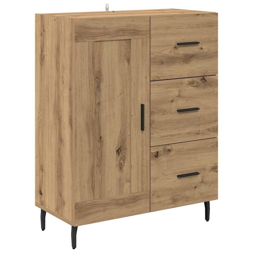 Thumbnail - vidaXL Sideboard Artisan-Eiche 69,5 x 34 x 90 cm Verbundholz und Eisen