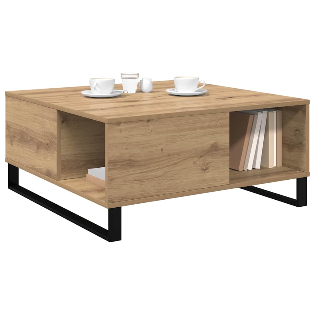 vidaXL Salontafel artisanaal eikenkleurig 80 x 80 x 36.5 cm