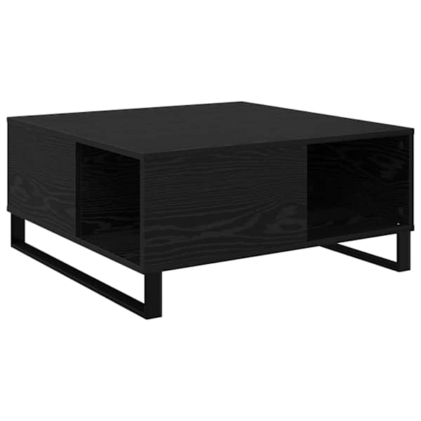 vidaXL Kohvilaud Must tamm 80 x 80 x 36,5 cm Tehispuit