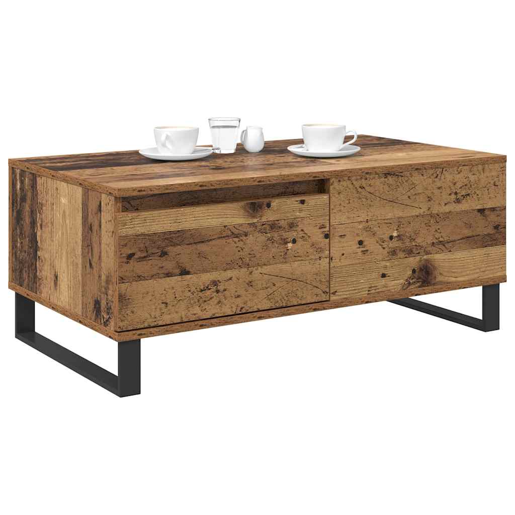 vidaXL Salontafel met lade Oud hout Bewerkt hout