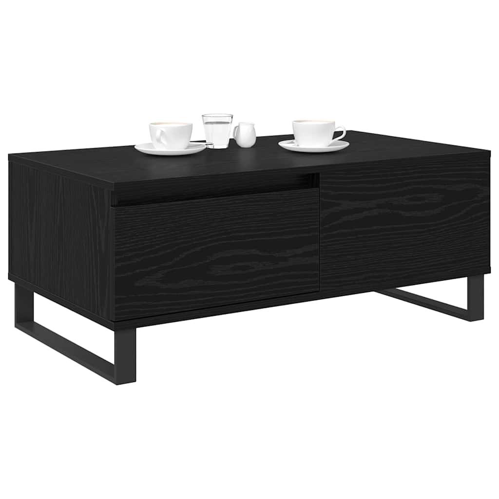 vidaXL Salontafel met lade Zwart eiken Bewerkt hout