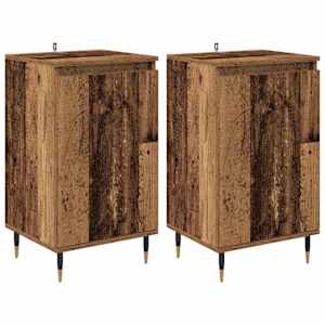 Servírovací skříň 2 pcs Staré dřevo 40 x 35 x 70 cm - obrázek 2