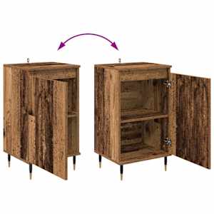 Servírovací skříň 2 pcs Staré dřevo 40 x 35 x 70 cm - obrázek 11
