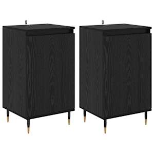 Servírovací skříň 2 pcs Černý dub 40 x 35 x 70 cm - obrázek 2