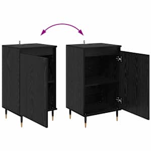 Servírovací skříň 2 pcs Černý dub 40 x 35 x 70 cm - obrázek 11