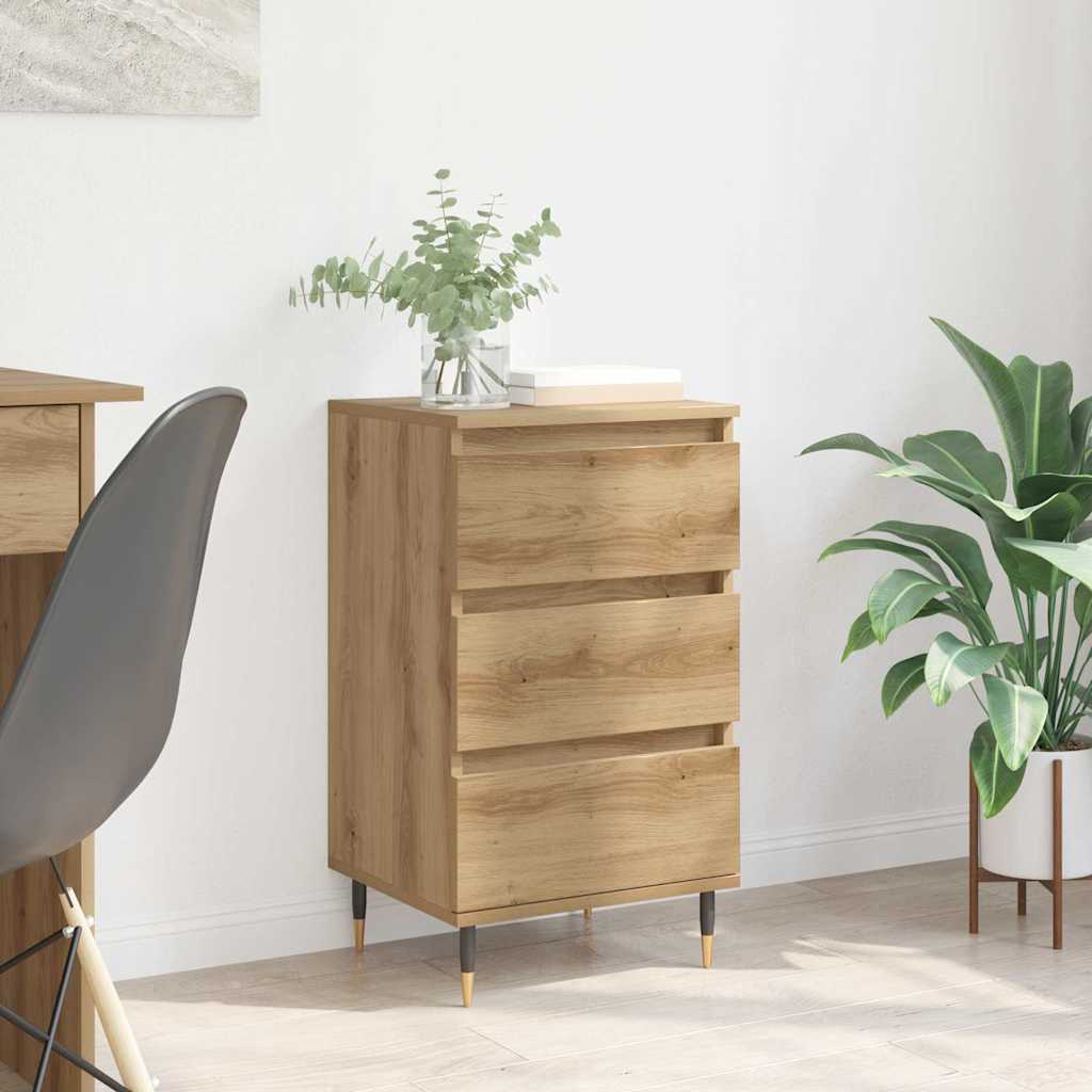 vidaXL Bufet cu sertar stejar artizanal 35 x 40 x 70 cm Lemn compozit