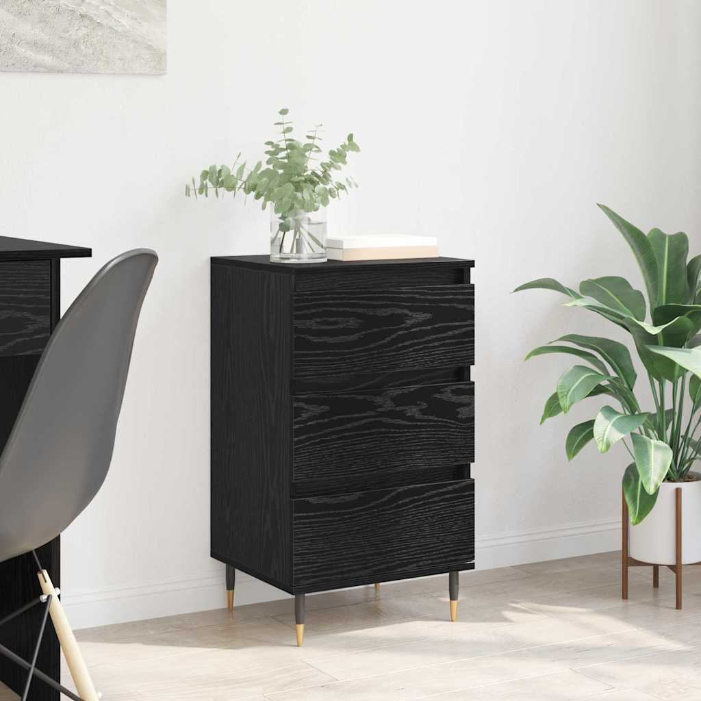 vidaXL Bufet cu sertar Stejar negru 35 x 40 x 70 cm Lemn compozit