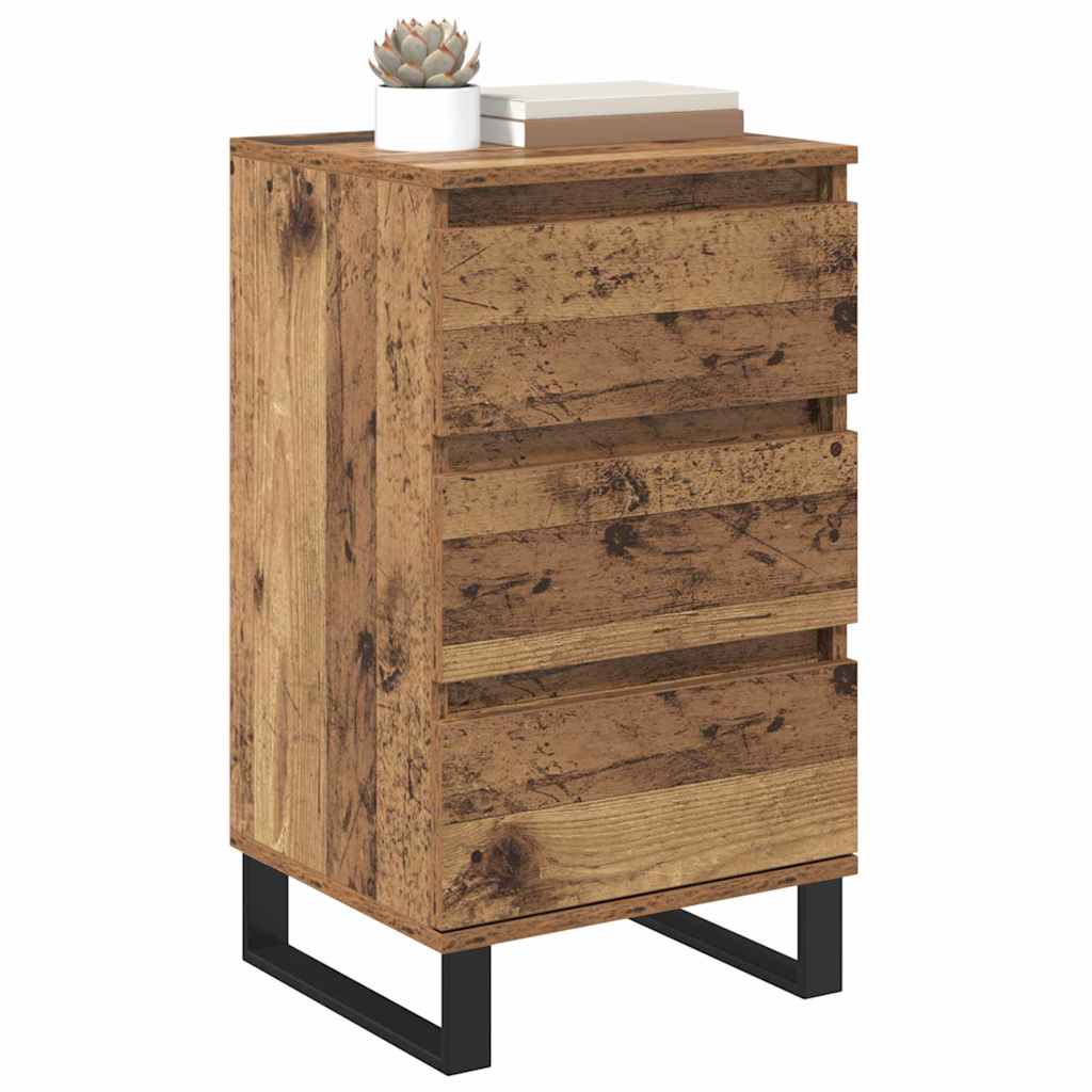 vidaXL Dressoir met lade Oud hout Bewerkt hout