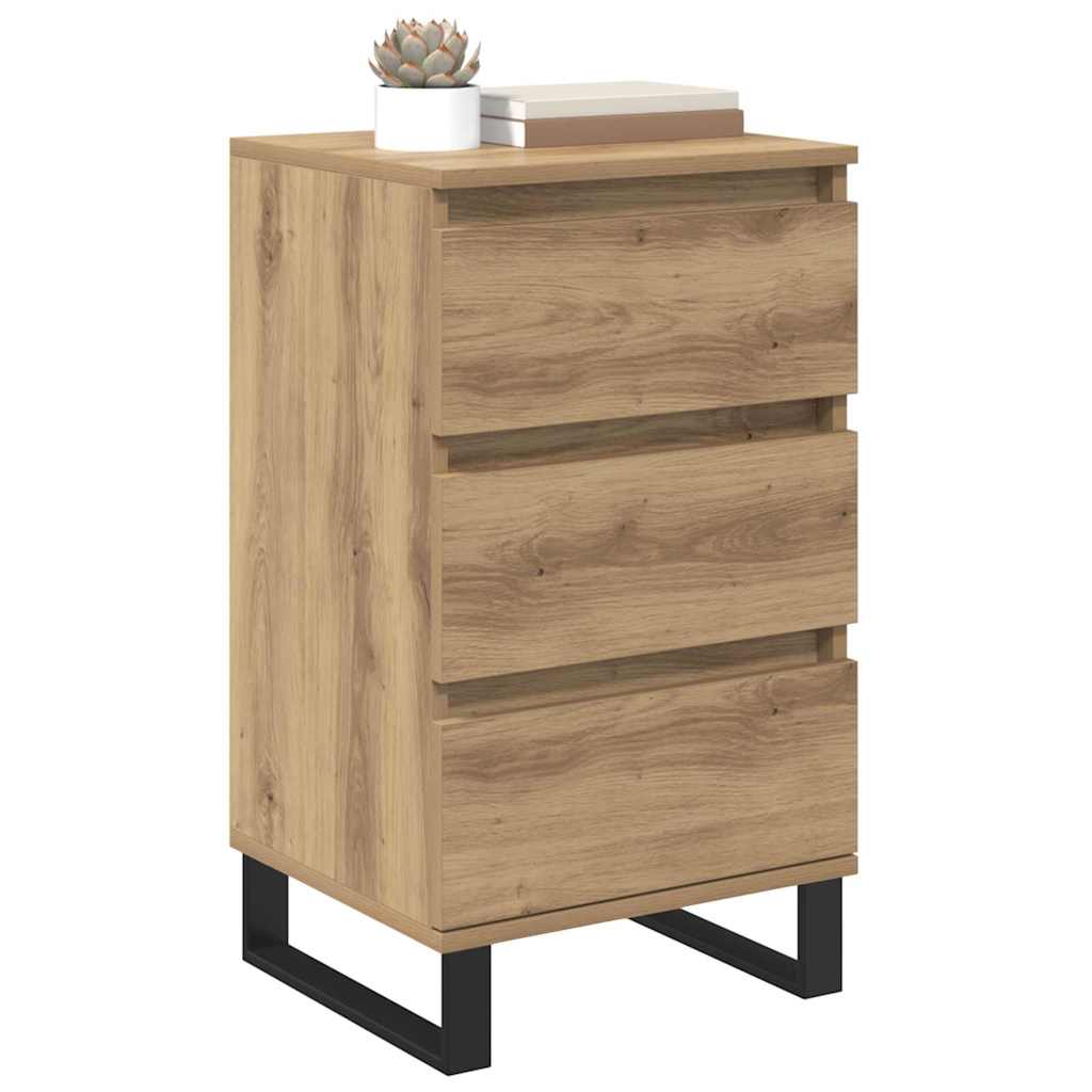 vidaXL Dressoir met lade artisanaal eikenkleurig Bewerkt hout
