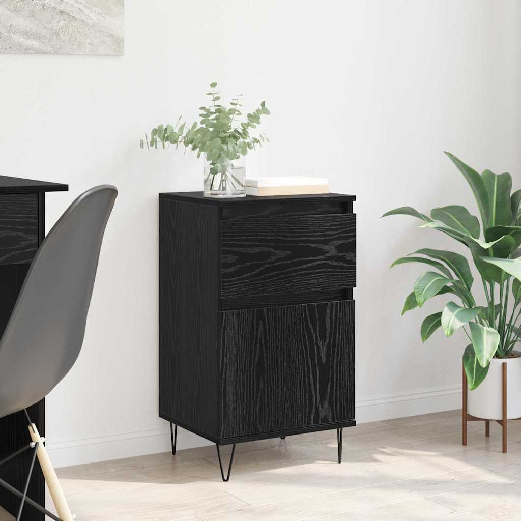 vidaXL Bufet cu sertar Stejar negru 35 x 40 x 70 cm Lemn compozit
