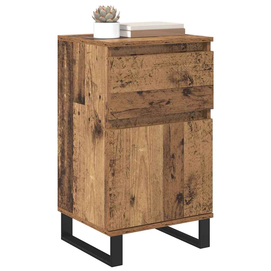 vidaXL Dressoir met lade Oud hout 35 x 40 x 70 cm Bewerkt hout