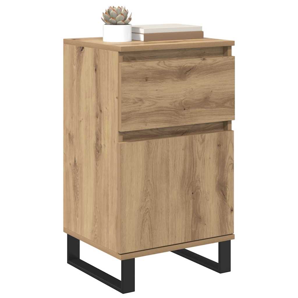 vidaXL Dressoir artisanaal eikenkleurig 35 x 40 x 70 cm Bewerkt hout