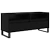 vidaXL Telerikapp sahtliga Must tamm 100 x 34,5 x 44,5 cm